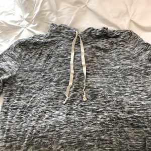Grey and white hoodie